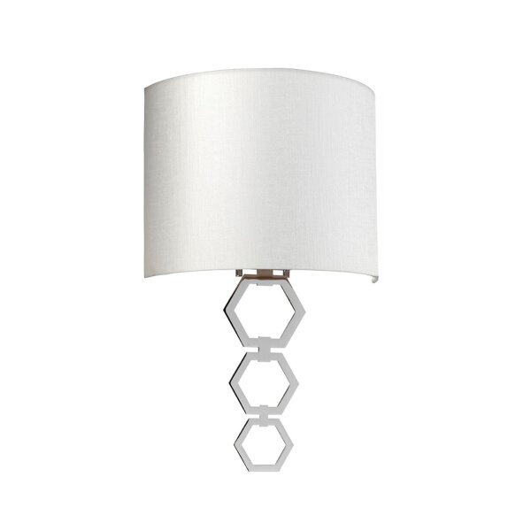 Applique murale Tissu Métal Crème Chrome Moderne TADES