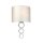 Applique murale Tissu Métal Crème Chrome Moderne TADES