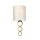 Applique murale Tissu Métal Crème Laiton Moderne E27
