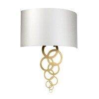 Applique murale Tissu Métal en laiton crème...