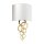 Applique Abat-jour Tissu Crème Laiton Moderne E27
