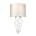 Applique Up Down Crème Chrome Moderne E27 Tissu Métal