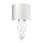Applique Up Down Crème Chrome Moderne E27 Tissu Métal