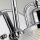 Wandlampe Badezimmer Glas Metall in Chrom Klar