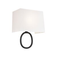 Applique murale Blanc Aspect rouille E27 Tissu...