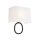 Applique murale Blanc Aspect rouille E27 Tissu Métal Moderne