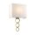 Applique murale Tissu Abat-jour Up Down Crème Laiton
