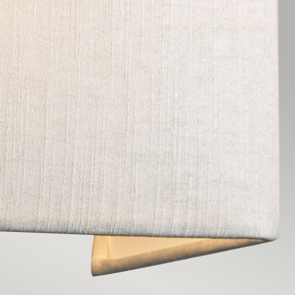 Applique murale Tissu Abat-jour Up Down Crème Laiton E27