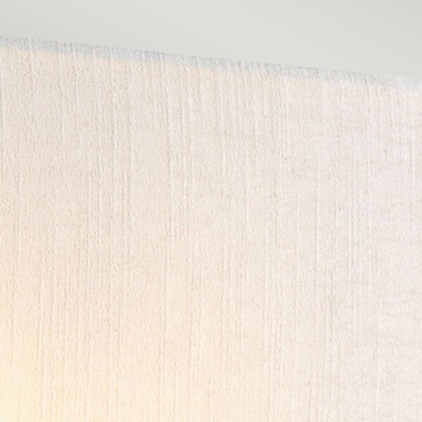 Applique murale carrée tissu Up Down E27 crème chrome