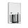 Applique murale carrée tissu Up Down E27 crème chrome