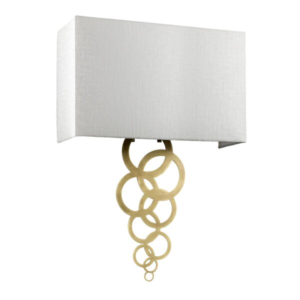 Applique murale Up Down en laiton crème antique tissu métal