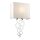 Applique Up Down E27 Crème Chrome Tissu Métal