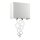 Applique Up Down E27 Crème Chrome Tissu Métal
