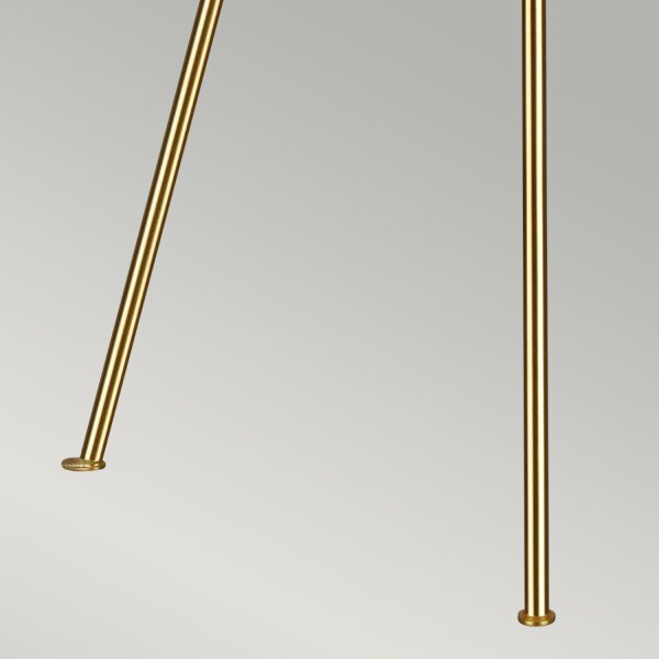 Lampadaire tripode Blanc Laiton 140 cm Tissu Métal