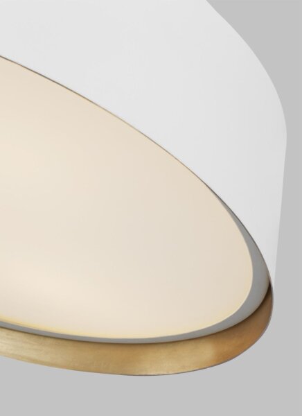 Lampe de plafond Blanc Or Ø37cm rond Moderne Métal ZENU