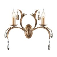 Applique murale CANDELA 10 Bronze L:44cm Lampe vintage
