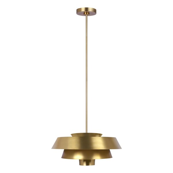 Lampe de plafond métal en laiton Ø46cm Mid Century