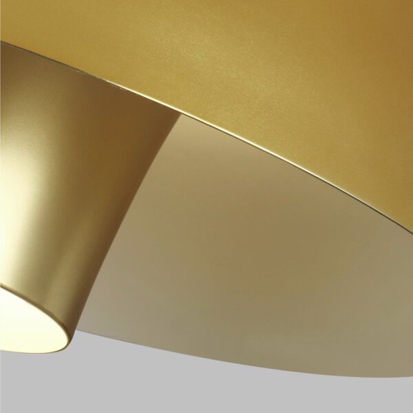 Lampe de plafond métal en laiton Ø46cm Mid Century