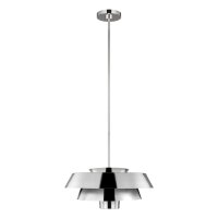 Plafonnier métal en nickel E27 Ø46cm Mid...