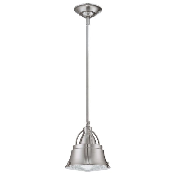 Lampe de plafonnier industriel métal verre en nickel DEBIELA