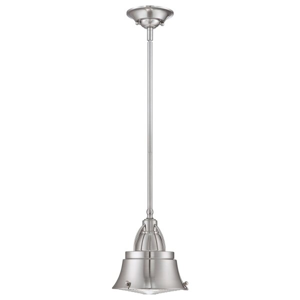 Lampe de plafonnier industriel métal verre en nickel DEBIELA
