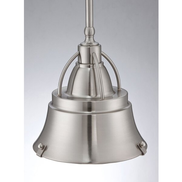 Lampe de plafonnier industriel métal verre en nickel DEBIELA