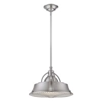 Plafonnier métal verre en nickel design industriel...