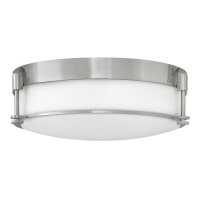 Plafonnier salle de bain verre métal en nickel...