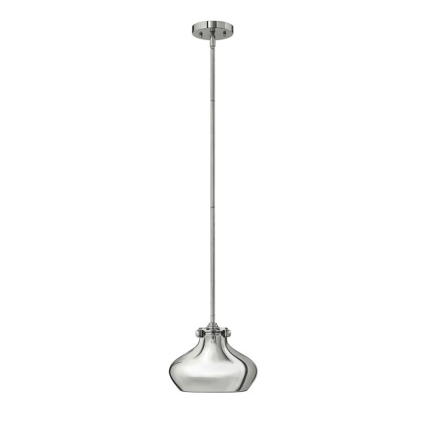 Plafonnier en métal chromé E27 Ø25cm SERENO