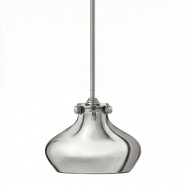 Plafonnier en métal chromé E27 Ø25cm SERENO
