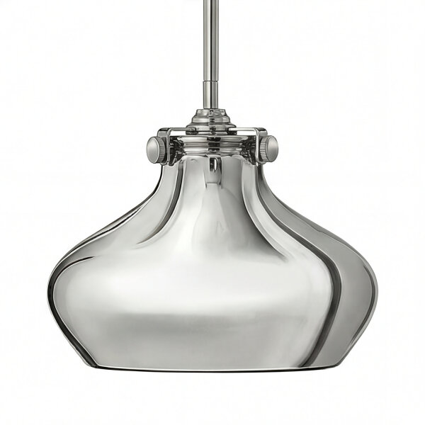 Plafonnier en métal chromé E27 Ø25cm SERENO