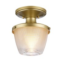 Lampe de salle de bain plafond IP44 en laiton clair petit...