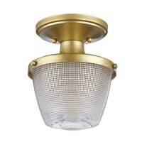 Lampe de salle de bain plafond IP44 en laiton clair petit...