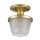 Lampe de salle de bain plafond IP44 en laiton clair petit métal verre