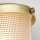 Lampe de salle de bain plafond IP44 en laiton clair petit métal verre