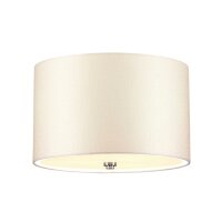 Plafonnier Tissu rond &Oslash;36cm Cr&egrave;me Chrome...