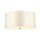 Plafonnier tissu rond en crème chrome Ø46cm