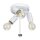 Plafonnier tissu rond en crème chrome Ø46cm