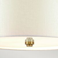 Plafonnier Tissu Abat-jour en laiton crème rond...