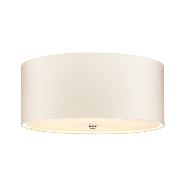 Plafonnier Crème Chrome rond Ø56cm faible éblouissement