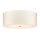 Plafonnier grand rond 66 cm tissu en laiton crème