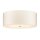 Plafonnier Tissu Abat-jour crème chromé rond 66 cm