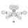 Plafonnier Tissu Abat-jour crème chromé rond 66 cm