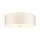 Lampe de plafond tissu grand rond Ø76cm en laiton crème