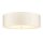 Grand plafonnier rond 86 cm tissu crème chrome