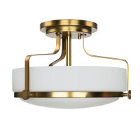 Lampe de plafond blanc laiton antique Art Nouveau...