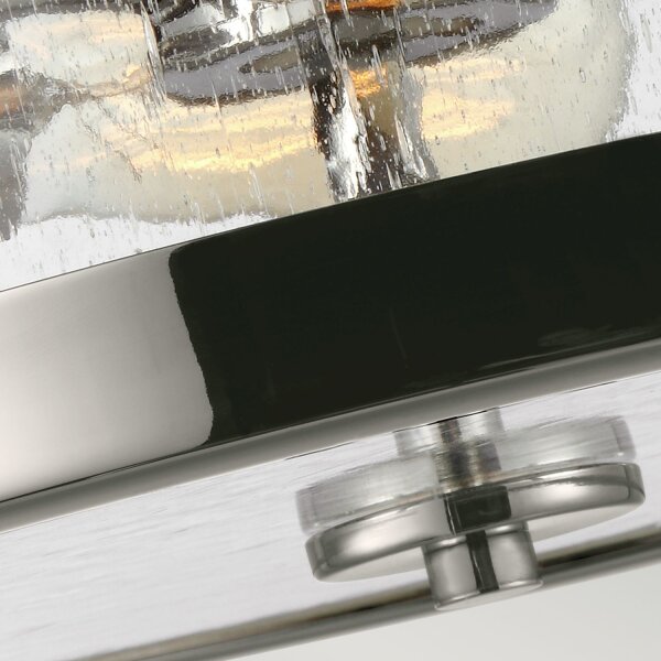 Plafonnier métal verre en nickel rond intérieur FLOR