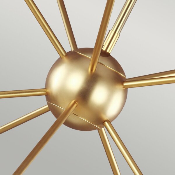 Deckenleuchte Sputnik inkl. G9 LED in Messing Art Déco