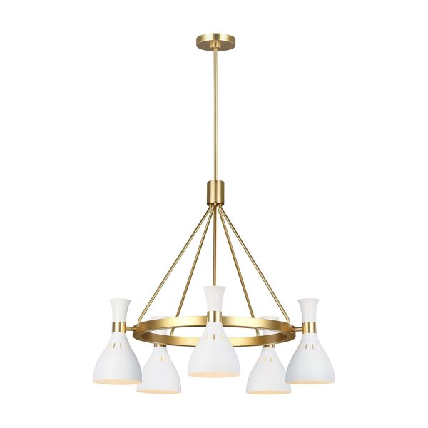 Lampe de plafond en métal blanc laiton Ø81cm Retro