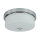 Plafonnier Blanc Chrome Métal Verre Art Nouveau